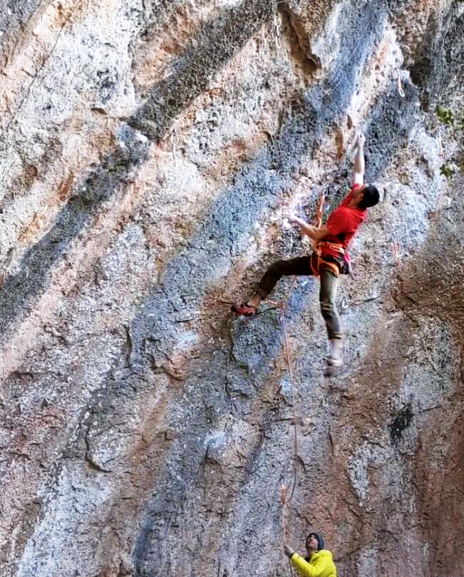 Buster Martin redpointing Jungle Speed (F9a), Suirana. Photo: Screen shot/Instagram